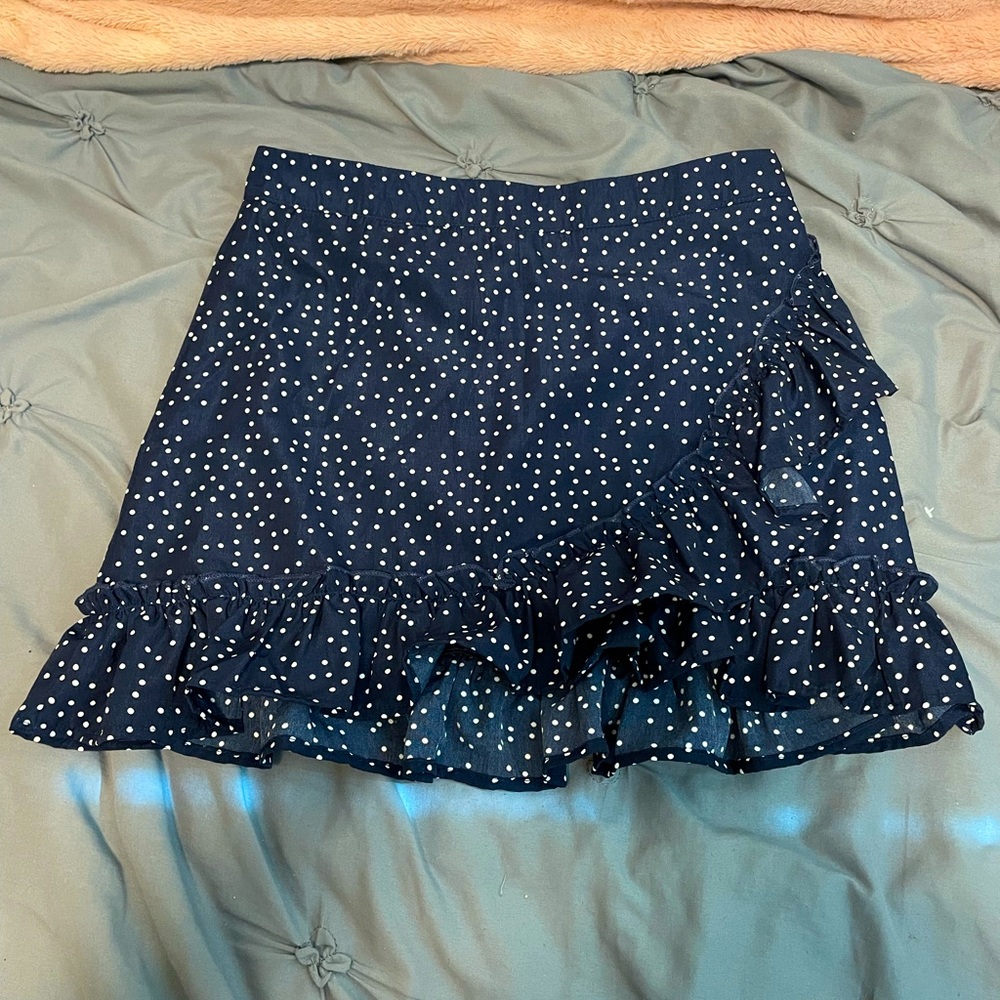 polka dot skirt with frills